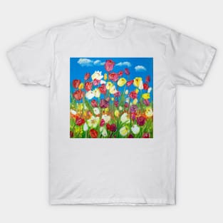 Alpine meadows. Tulips. T-Shirt